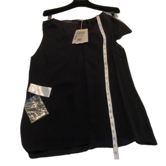 NWT Emilio Pucci Black Silk Top with Multicolored Sequins on one shoulder size M - Picture 8 of 12